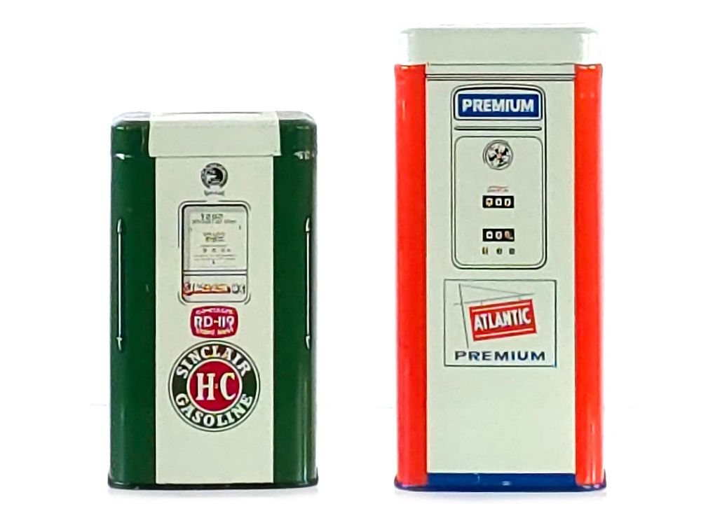 Lot 312: (2) Sinclair H-C Gasoline & Atlantic Premium Gas Pump Banks