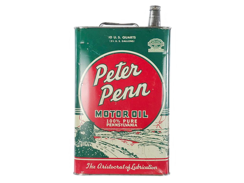 Lot 319: Peter Penn Motor Oil 10 Qt. Can