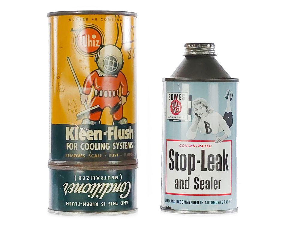 Lot 325: (2) Whiz Kleen-Flush & Bowe's Seal Fast Stop Leak & Sealer Cans