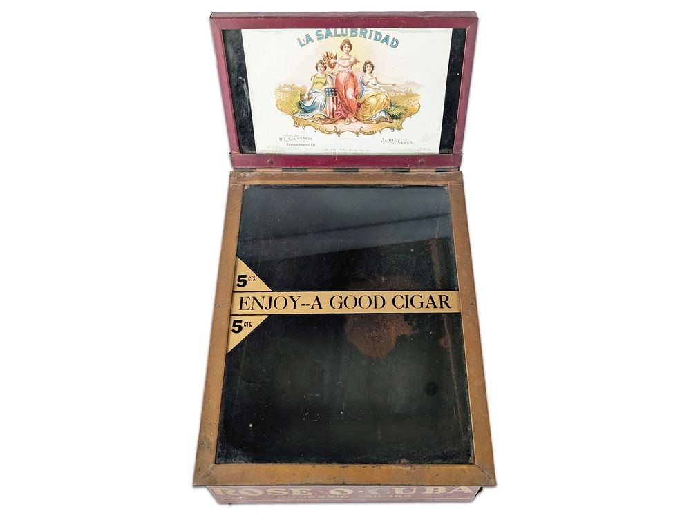 Lot 767B: Rose-o-Cuba Cigar 5 cent Counter Store Display