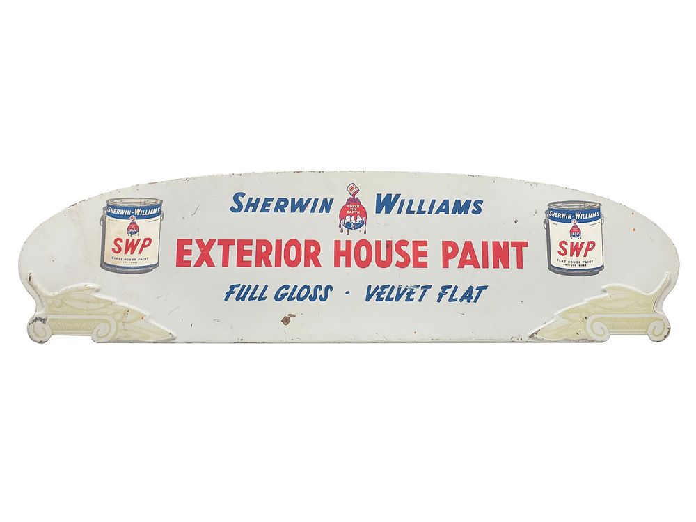 Lot 537: Sherwin-Williams Exterior House Paint Advertising Sign