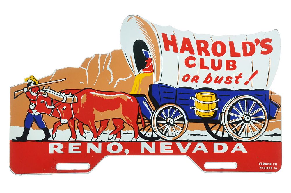 Lot 555: Harold's Club Reno, Nevada SSP License Plate Topper