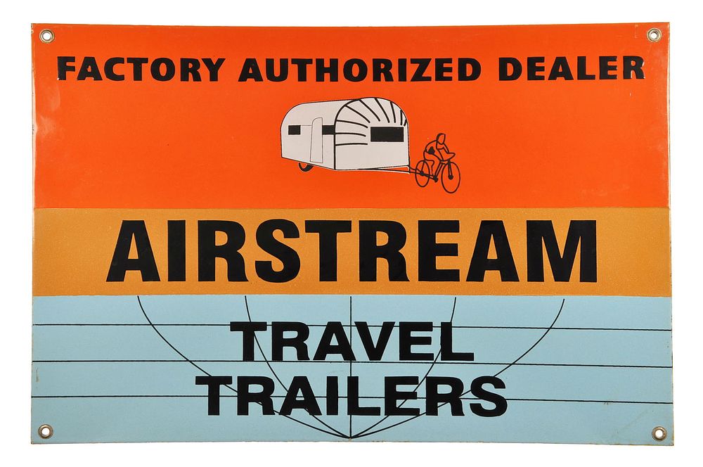 Lot 556: Airstream Travel Trailers Factory Authorized Dealer SSP Sign