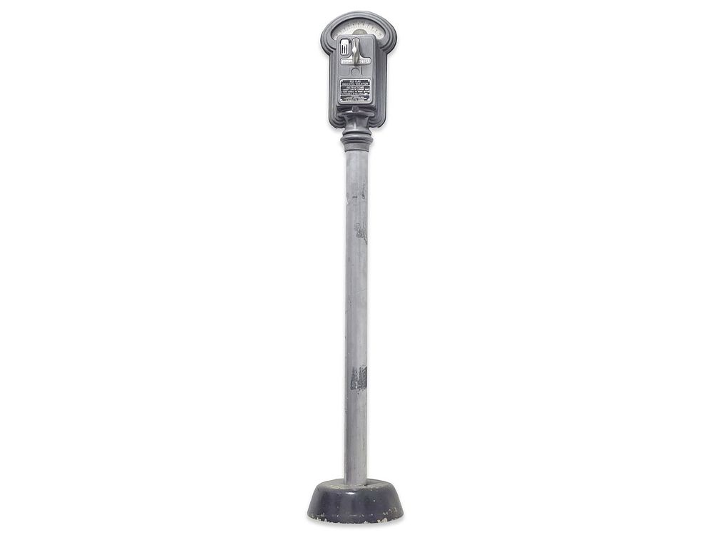 Lot 573: Vintage 4020 Coin-Op Steel Parking Meter w/Base 50"
