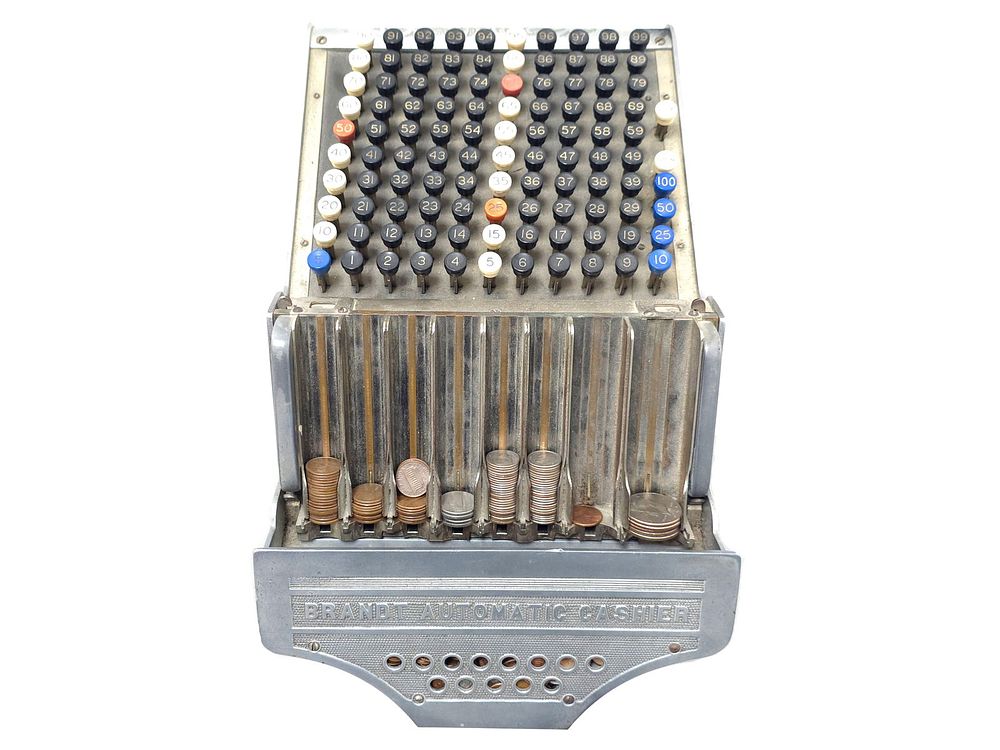 Lot 577: Antique Brandt Automatic Cashier #24170
