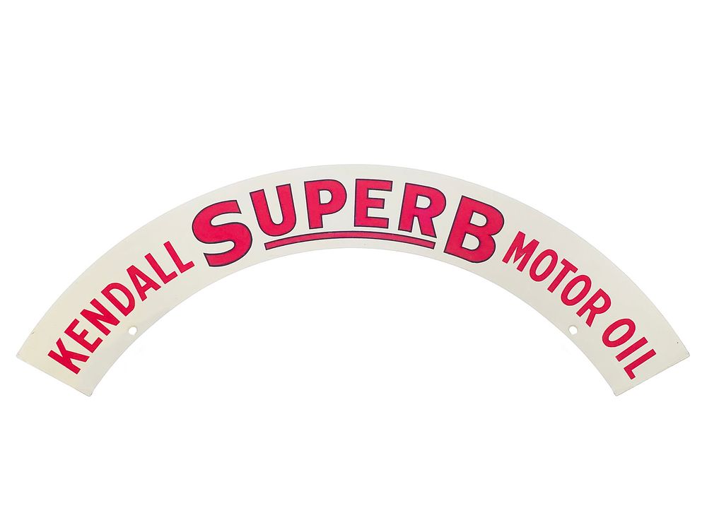 Lot 601: Kendall Superb Motor Oil DS Topper Sign