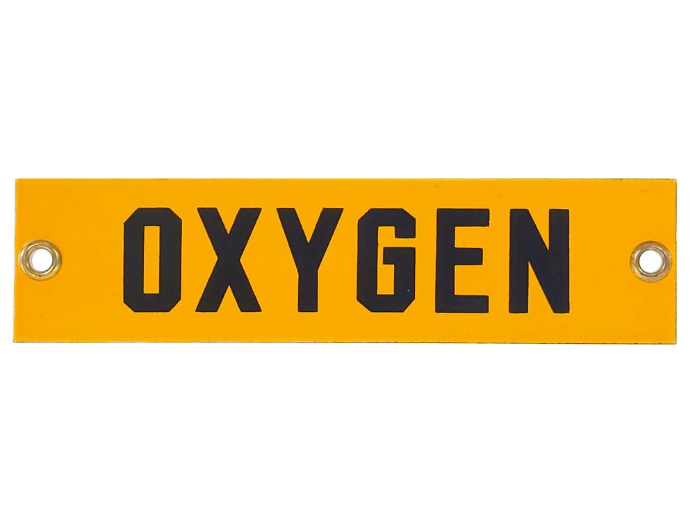 Lot 619: Single-Sided Porcelain Oxygen Sign