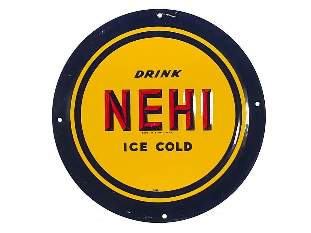 Lot 634: Drink NEHI Ice Cold SST Advertising Sign