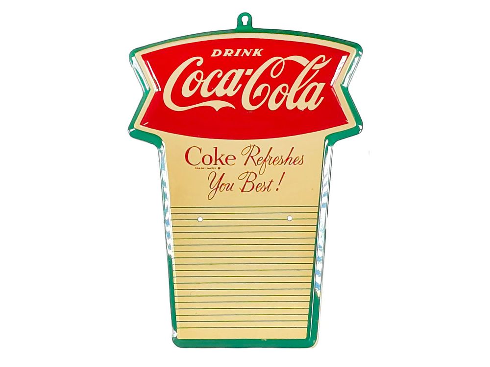 Lot 637: Drink Coca-Cola Refreshes You Best Tin Calendar Holder