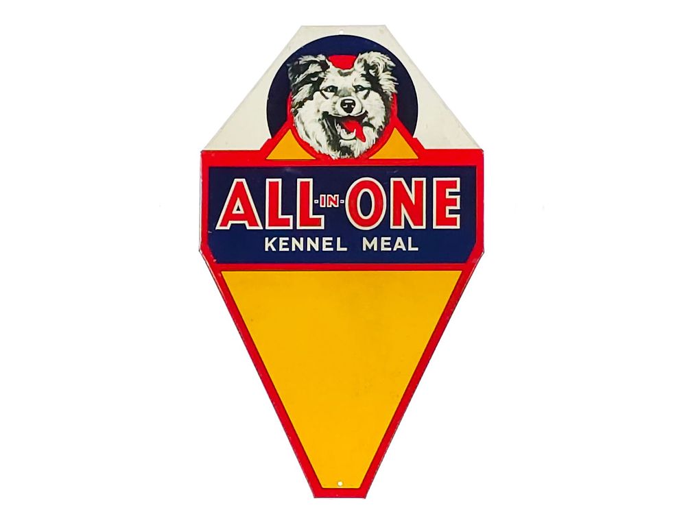 Lot 638: All-in-One Kennel Meal Single-Sided Steel Sign