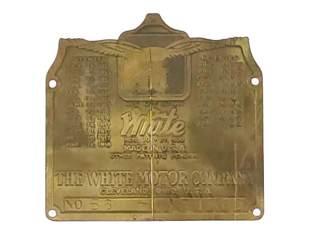 Lot 643: 1919 White Motor Company Brass Plate