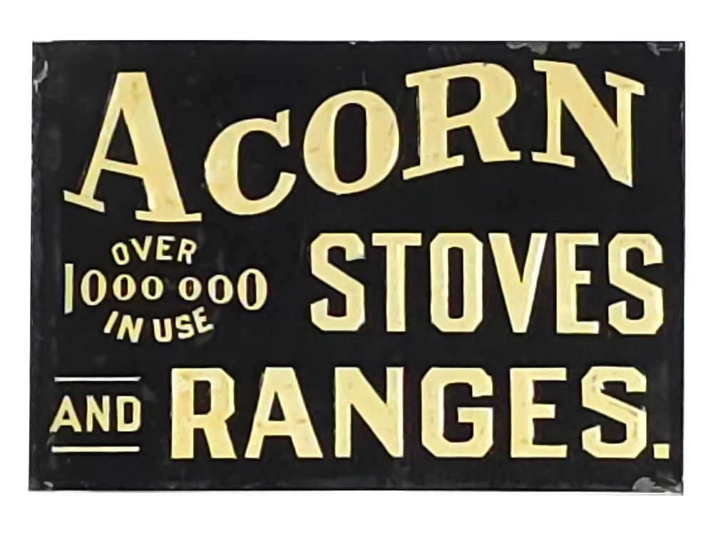 Lot 650: Acorn Stoves and Ranges Tin Advertising Sign