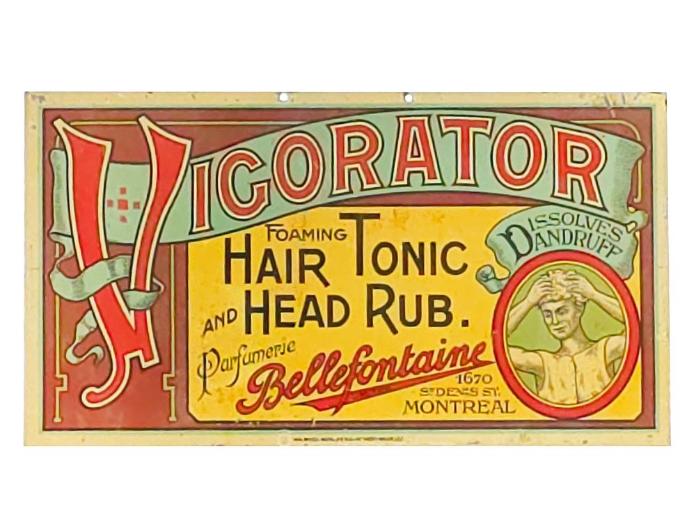 Lot 651: Vigorator Head Rub Bellefontaine SST Sign