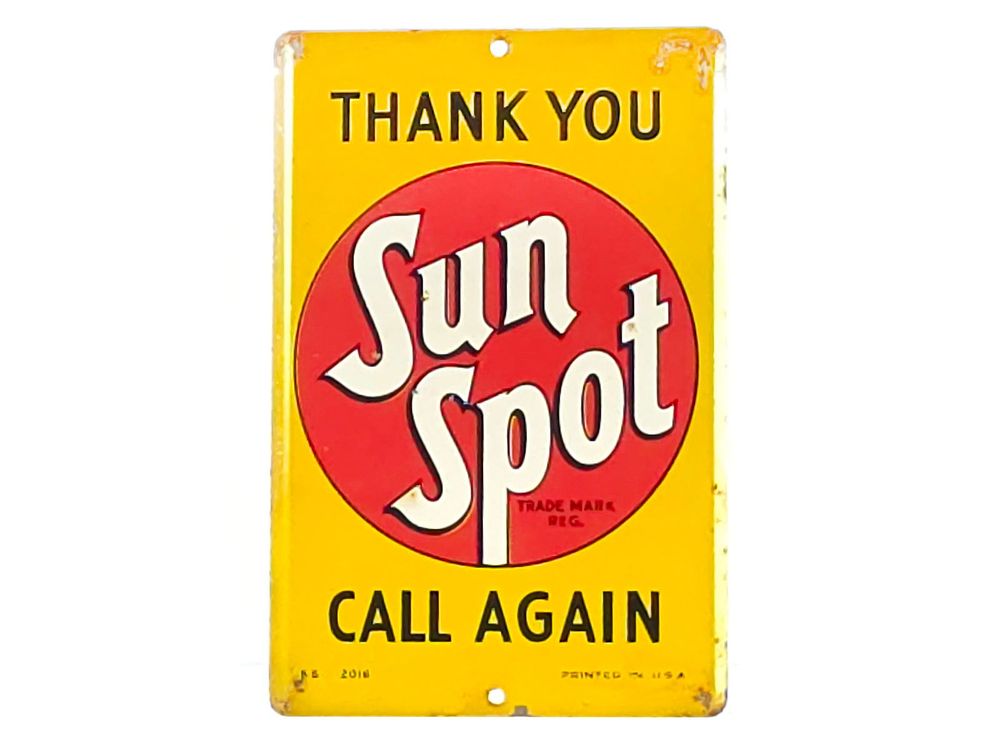 Lot 653: Sun Spot "Thank You Call Again" Door Plaque Steel Sign