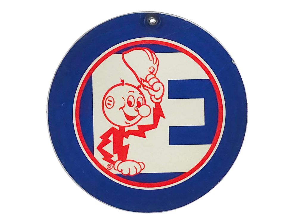 Lot 655: Ohio Edison Power Co Reddy Kilowatt Steel Sign