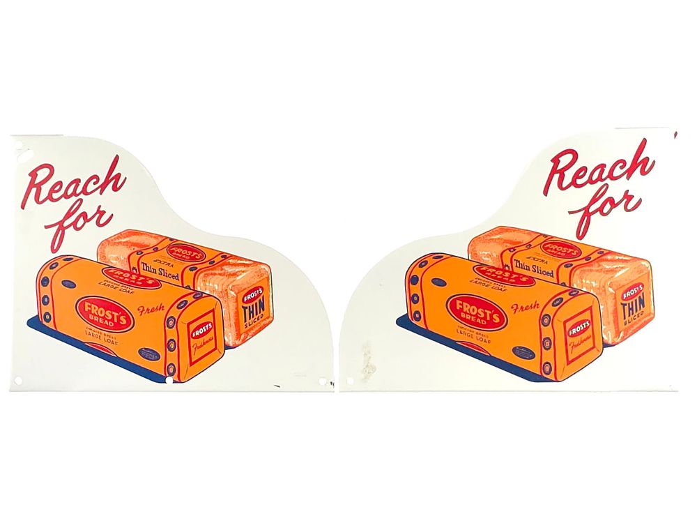 Lot 659: (2) Frost's Bread "Reach for Frost's Bread" SSP Signs
