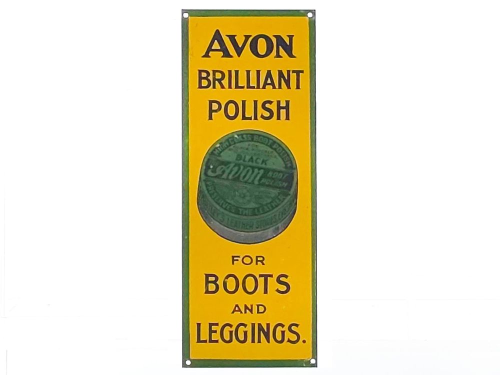 Lot 662: Avon Polish for Boots and Leggings Tin Sign