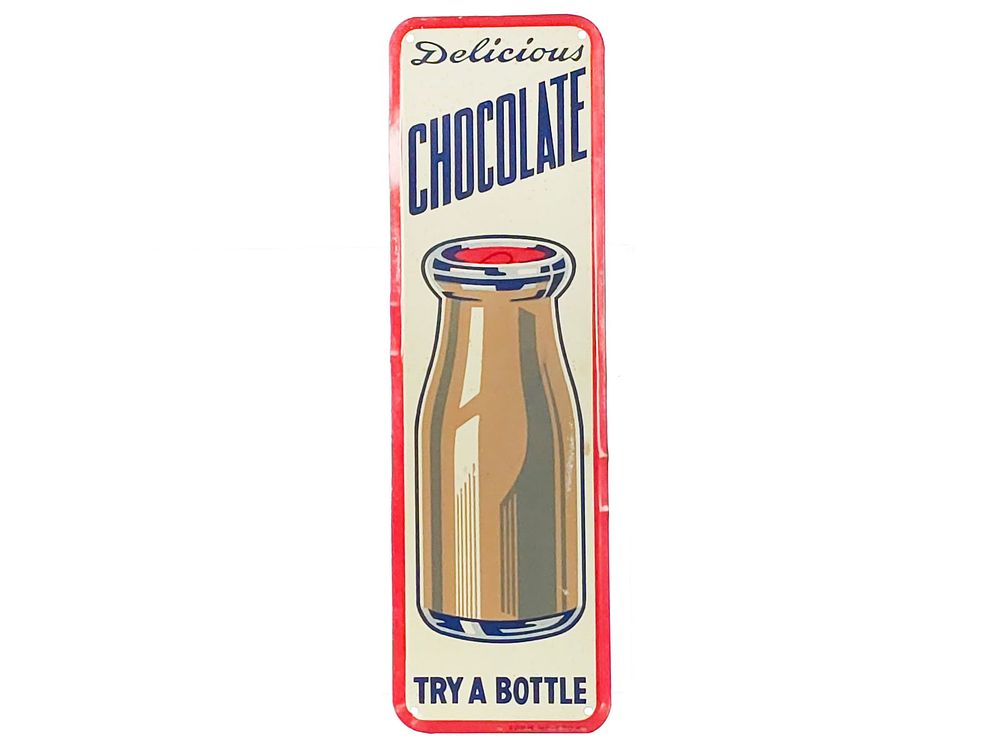 Lot 663: Delicious Chocolate Try a Bottle SST Sign