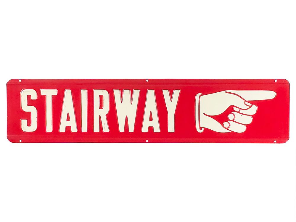 Lot 670: Stairway Single-Sided Steel Sign