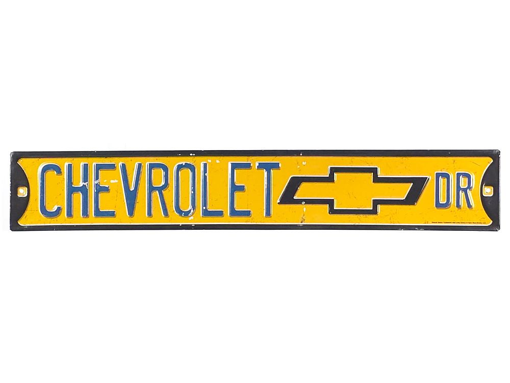 Lot 672: Chevrolet Dr. GM Official Licensed Steel Sign