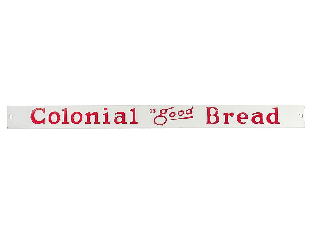 Lot 678: 1946 Rainbo Bread SST Shelf Sign