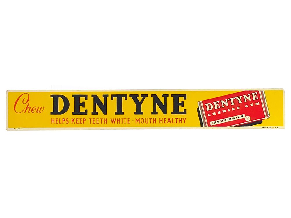 Lot 679: Dentyne Chewing Gum Single-Sided Tin Sign