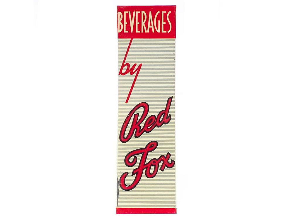 Lot 681: Red Fox Beverages SS Steel Advertising Sign