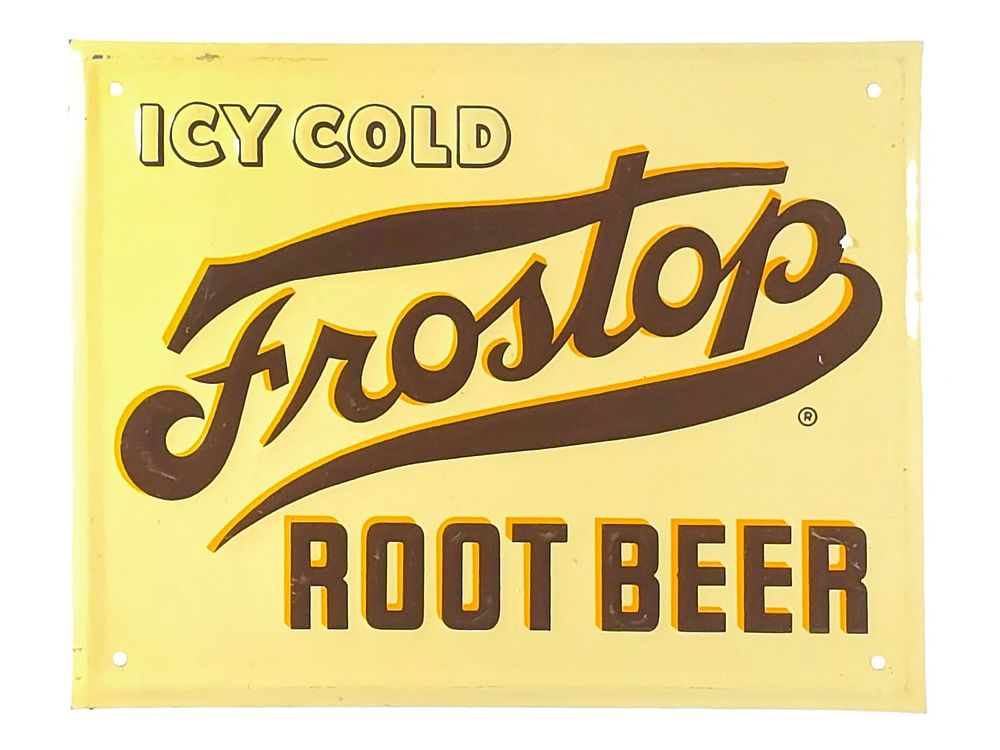Lot 683: Icy Frostop Root Beer Steel Sign