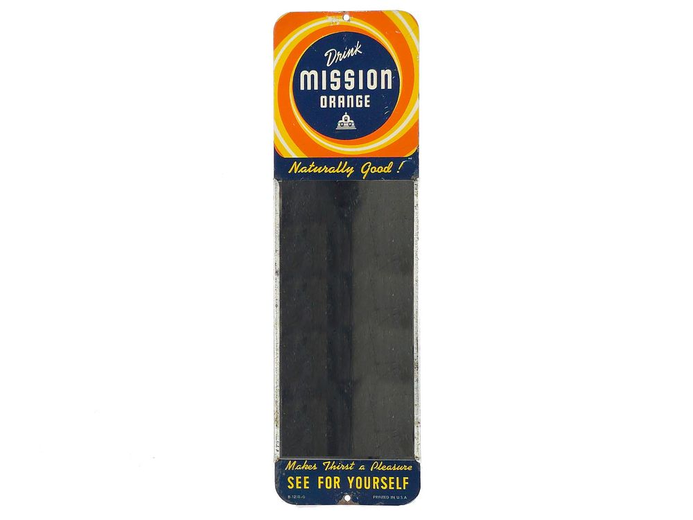 Lot 695: Drink Mission Orange Advertising Mirror