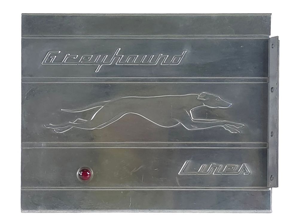 Lot 733: Greyhound Bus Metal Access Panel Steel