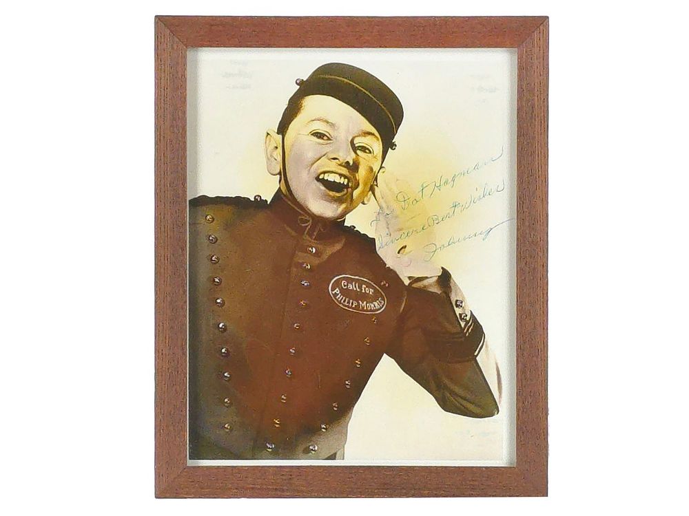 Lot 736: Johnny Roventini Autographed Philip Morris Photo