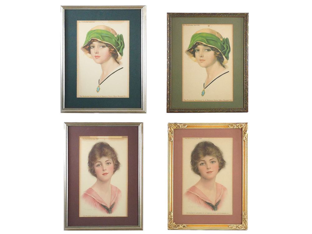 Lot 737: (4) Haskell Coffin Prudential Girls Framed