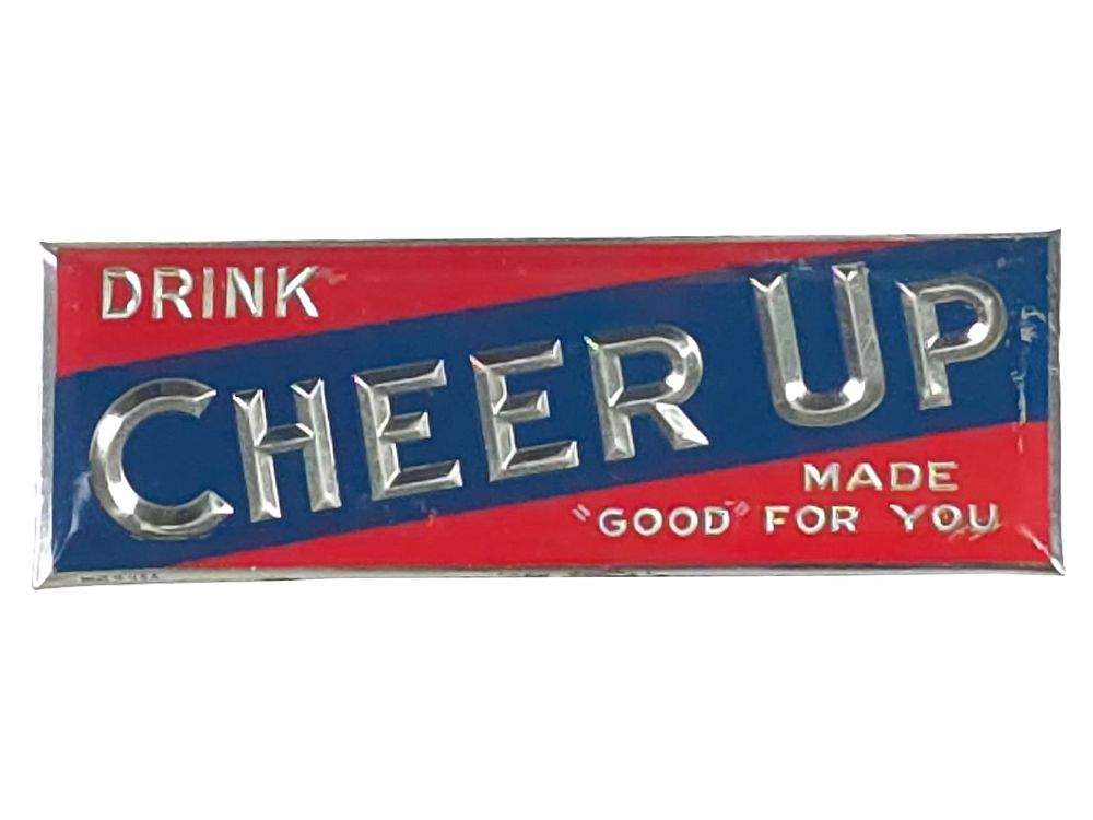 Lot 753: Drink Cheer Up Vintage Advertising Sign