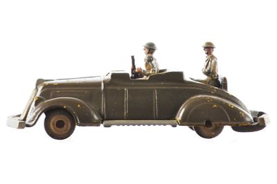 Kenton Army Roadster Cast Iron Ca 1940. A wartime toy by Kenton Toys, later repackaged by Warren 