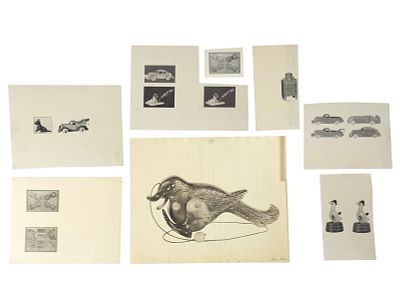 Hubley Toys Marketing Artwork. Fascinating group of Hubley Toys marketing pictures and artwork 