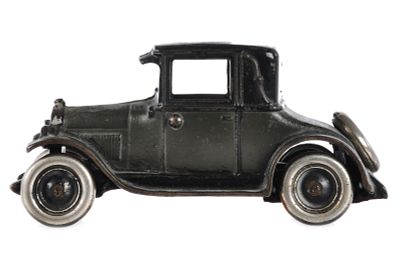 Arcade Chevrolet Coupe Cast Iron. Large grey and black Chevy coupe by Arcade Toys with proper 