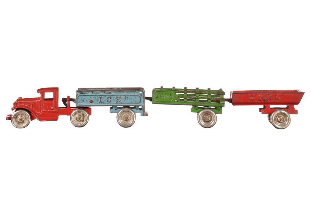 Lot 156: Incredible Kenton Tandem Truck Cast Iron