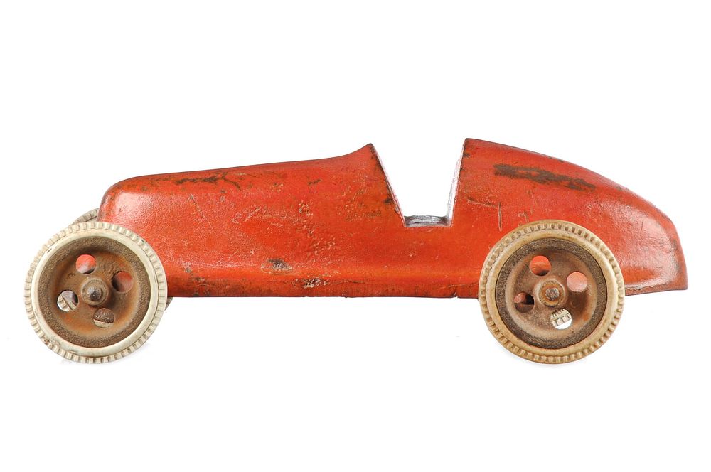 Lot 157: Very Large Red Cast Iron Race Car