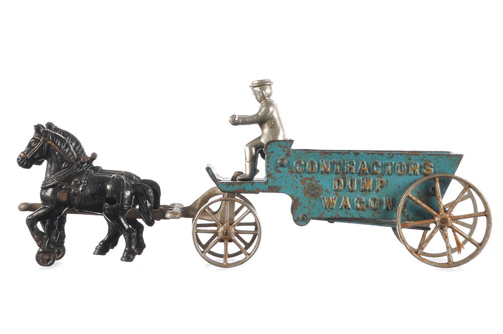 Lot 163: Unusual Light Blue Arcade Contractors Wagon