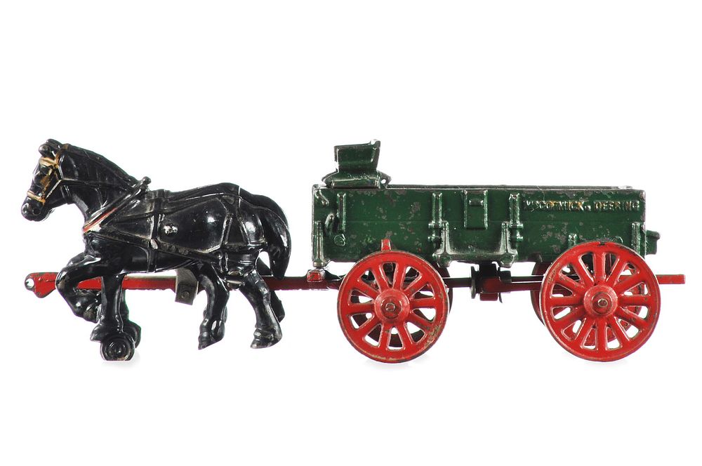 Lot 171: Arcade McCormick-Deering Horse-Drawn Wagon Cast Iron