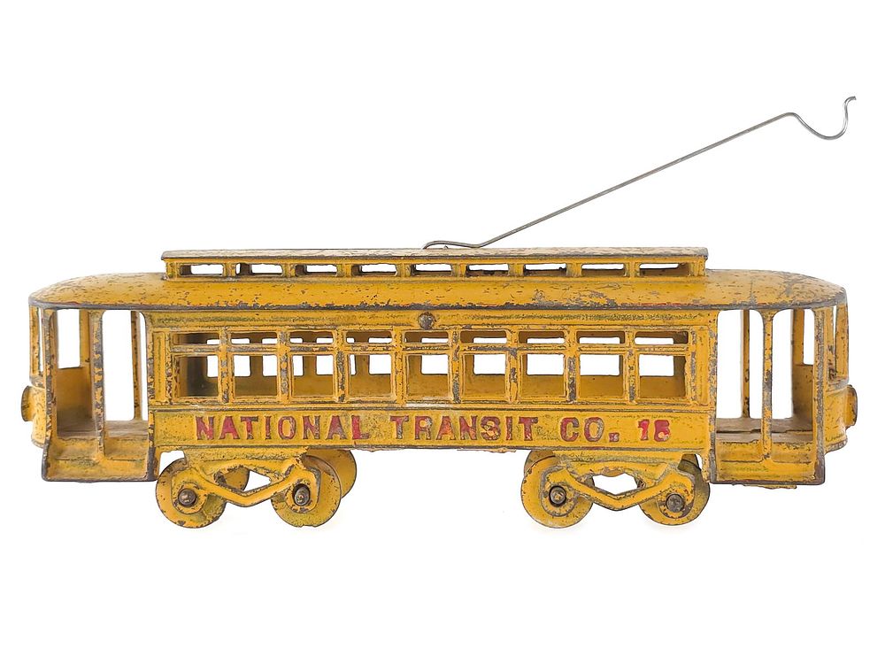 Lot 196: Yellow Dent National Transit No. 15 Trolley Cast Iron
