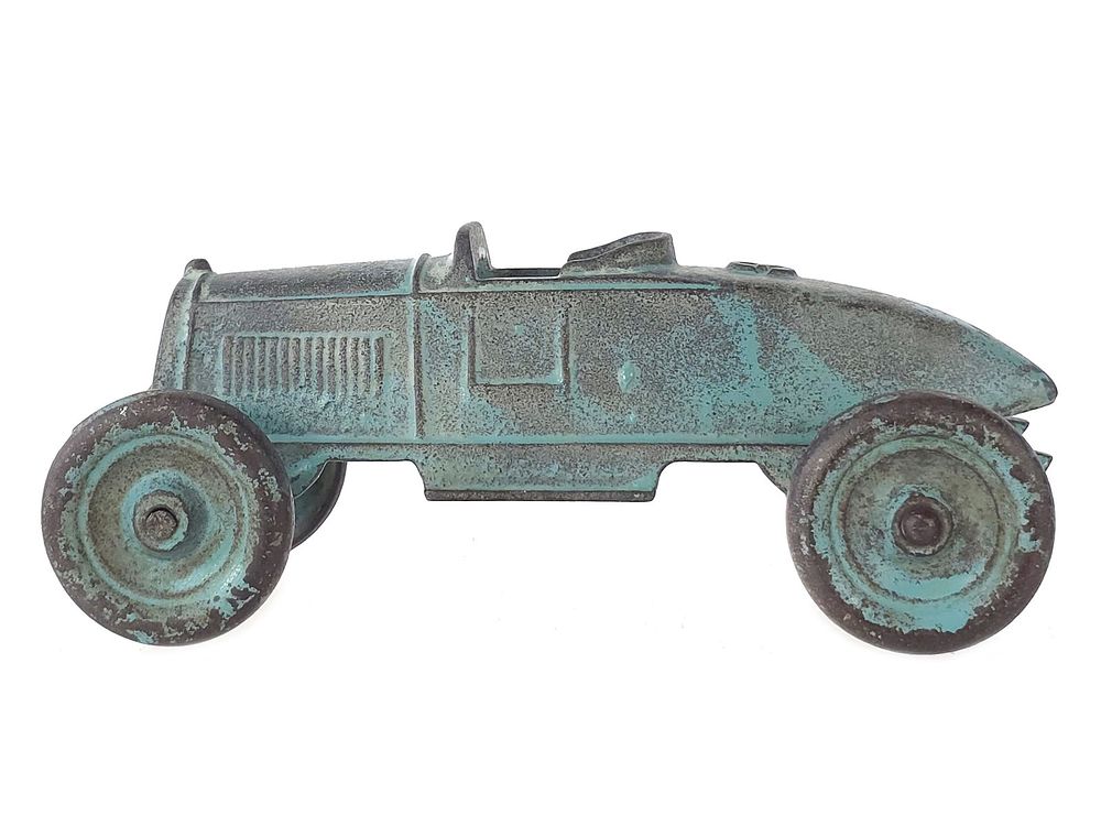 Lot 198: Blue Kenton No. 3 Race Car Cast Iron