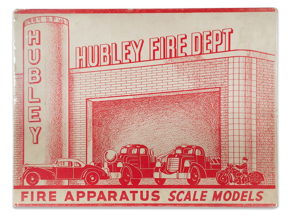 Lot 200: Hubley Toys Fire Department #30 Toy Box with Period Artwork