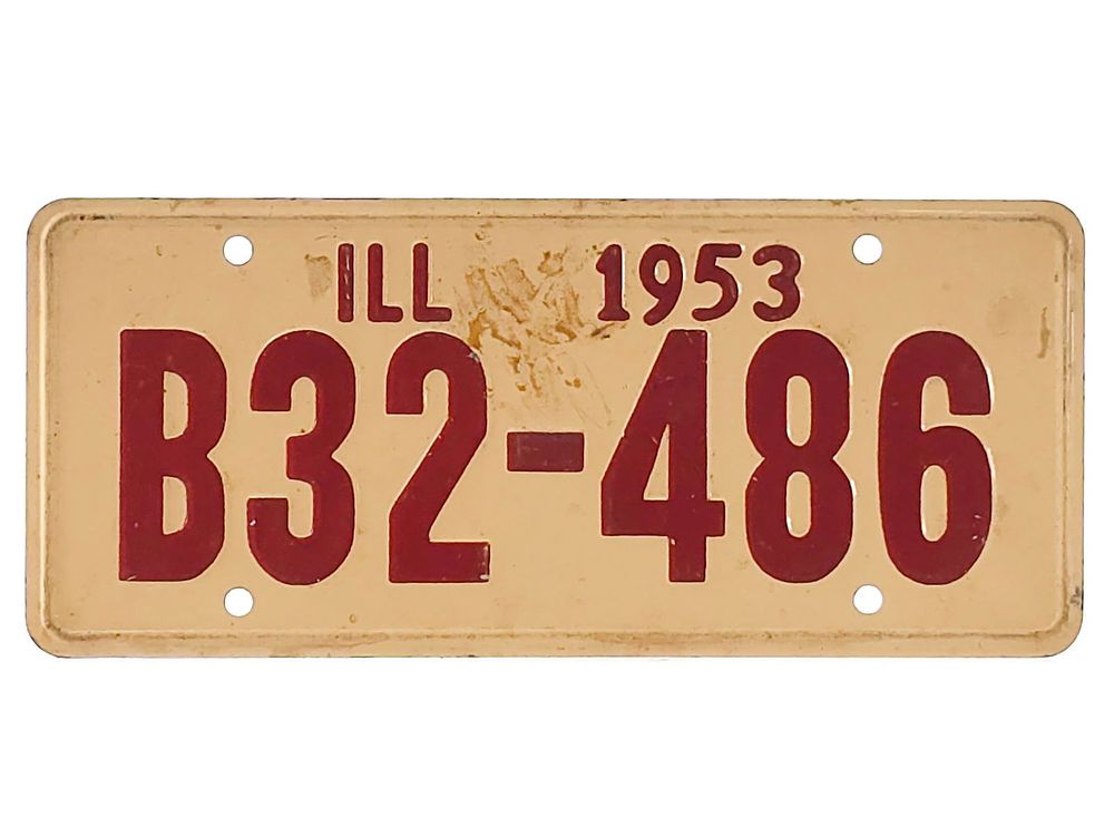 Lot 215: Illinois 1953 Bicycle License Plate