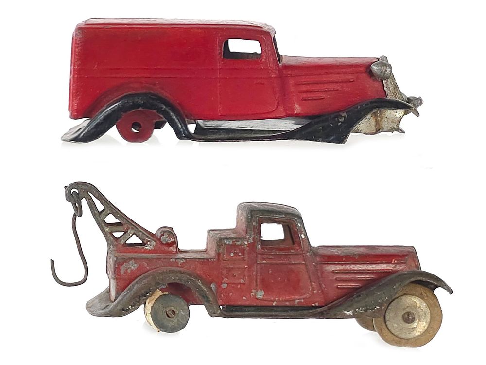Lot 233: (2) Danish Tootsietoy Graham Copies in Red