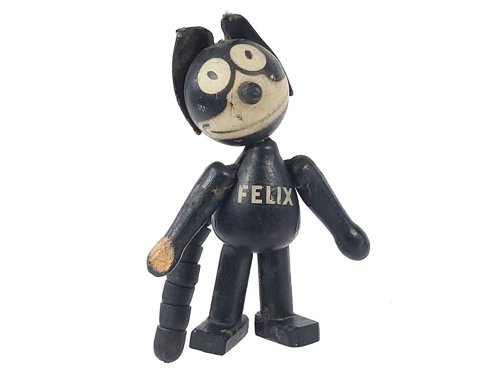 Lot 252: Schoenhut Felix the Cat Wooden Jointed Figure