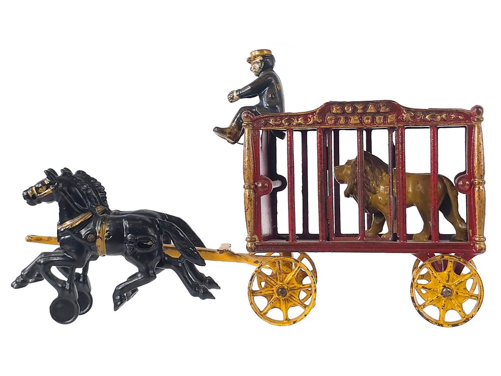 Lot 304: Hubley Reduced Size Lion Cage Cast Iron