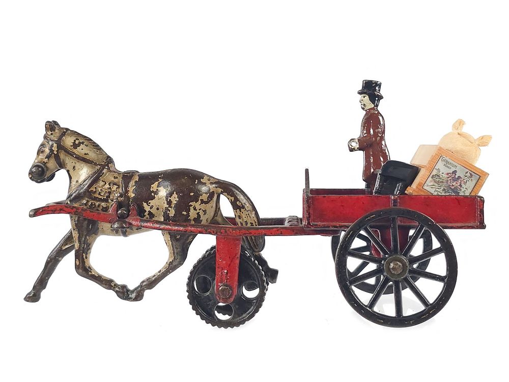 Lot 309: 1890s Carpenter Horse-Drawn Wagon Cast Iron