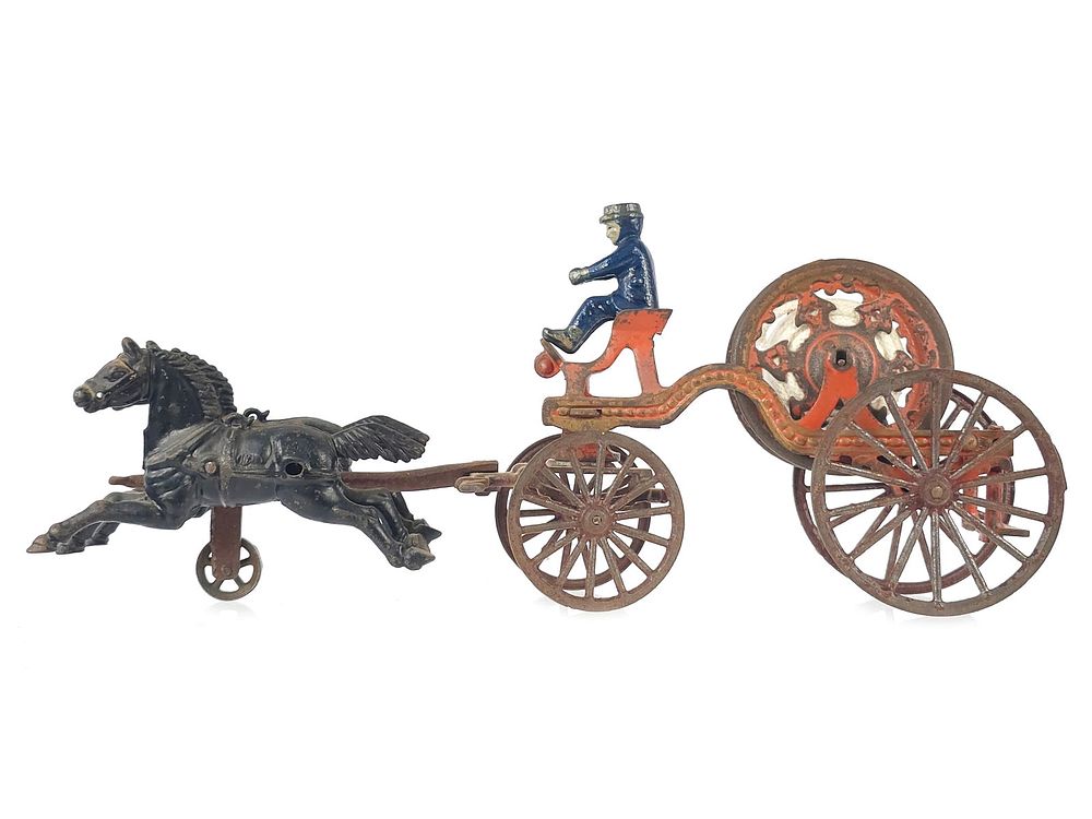 Lot 311: Hubley Two Horse Hose Reel Circa 1920