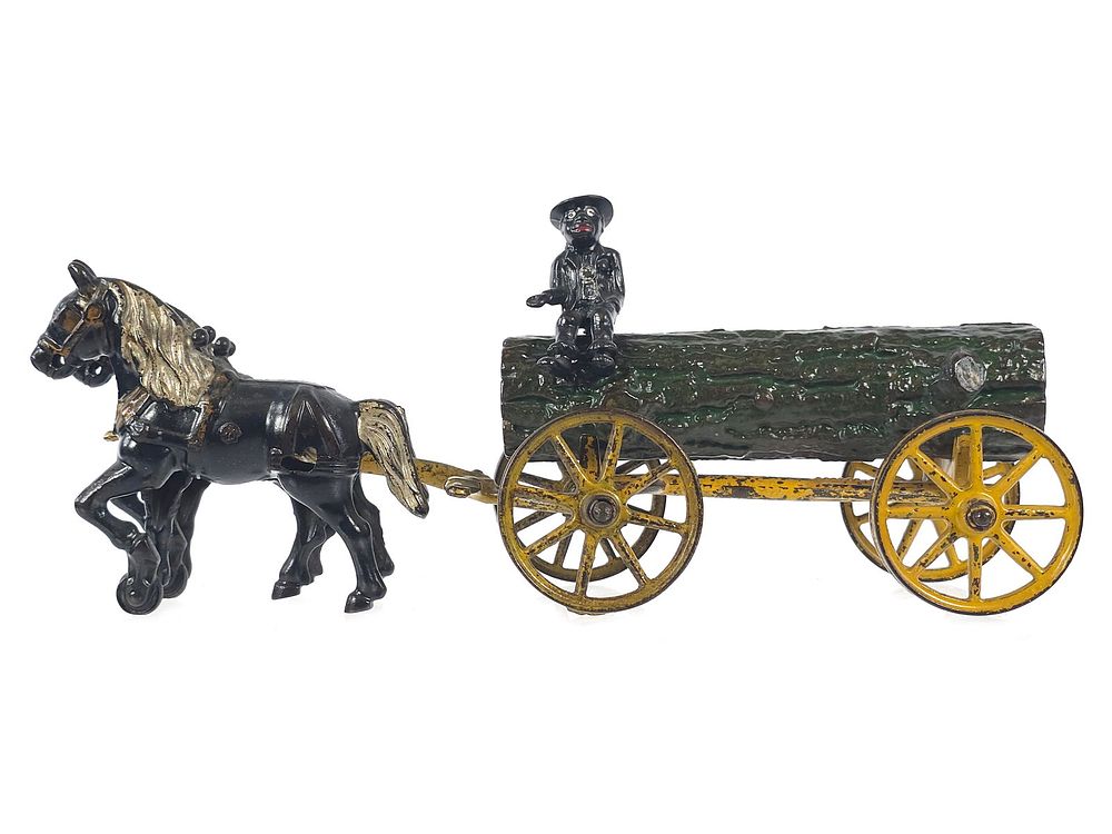 Lot 314: Kenton No. 862 Log Wagon Cast Iron Toy